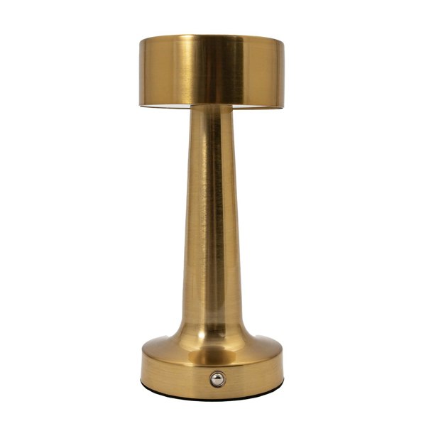 Petite Brushed Satin Gold Rechargeable Battery Touch Dimmable Table Lamp Image 1