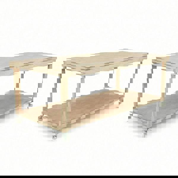 Arbor Garden Solutions Wooden Workbench Eucalyptus Hardwood Top Depth-4ft with Wheels