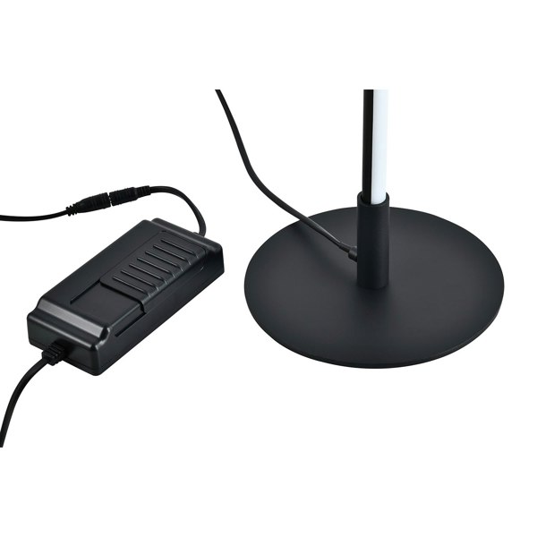 Modern Sleek Stick Style LED Standard Floor Lamp in Matt Black with Foot Dimmer Image 3