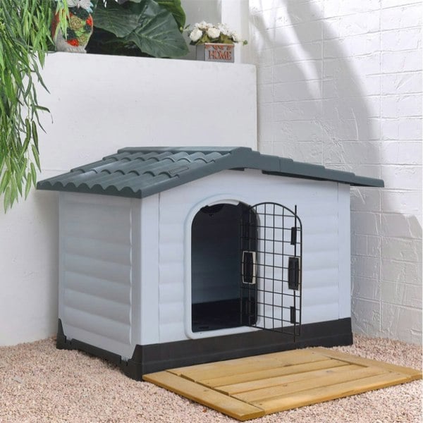 Large Dog Kennel Outdoor Indoor Pet Plastic Garden House Dog Houses Living and Home