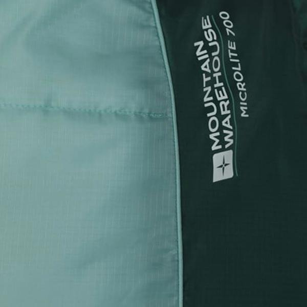 Mountain Warehouse Mid Season Right Zip Microlite 700 Mummy Sleeping Bag - Teal - 