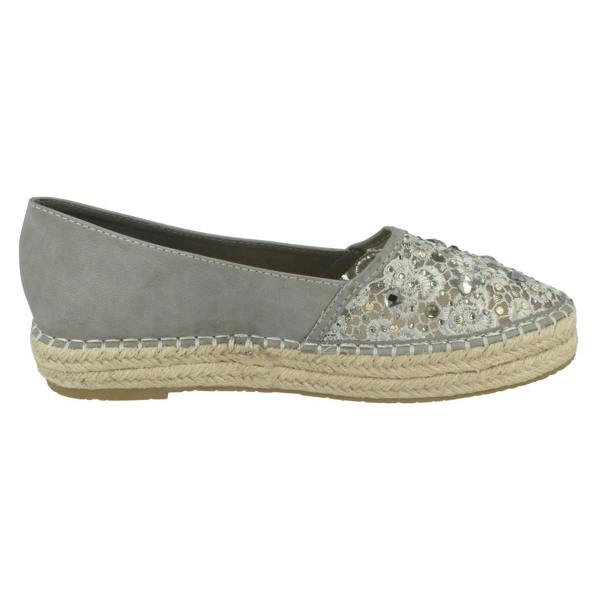 Savannah Ladies Savannah Slip On Espadrille Casual Pumps