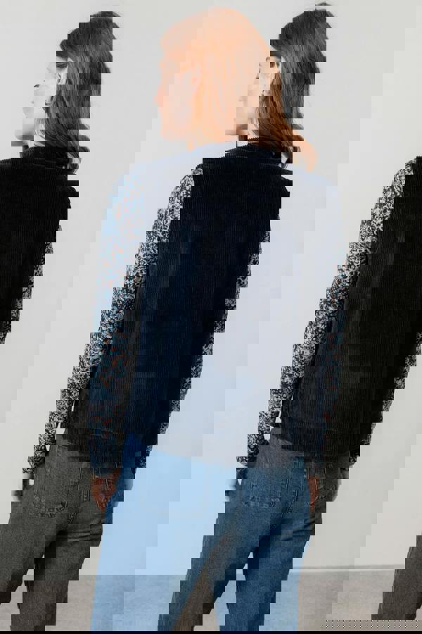 Lily & Me Dusk Stretch Cotton Jumbo Cord Gilet Navy