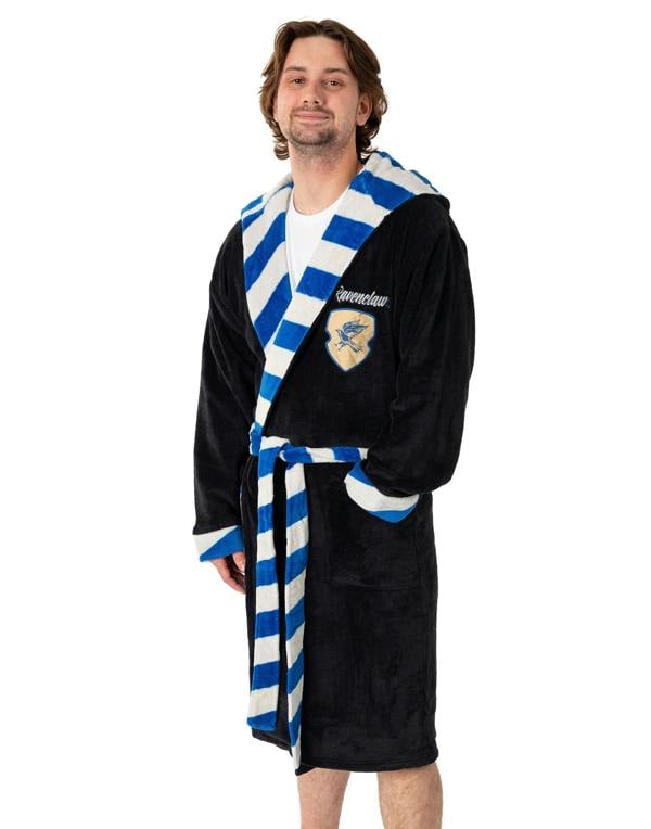 Harry Potter Unisex Black Ravenclaw Hooded Bathrobe