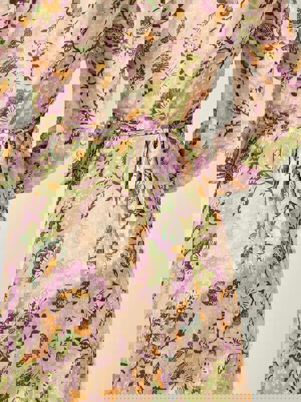 GWD Claudina Floral Print Maxi Wrap Dress