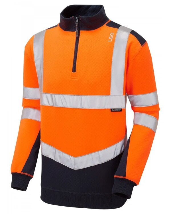 Leo Workwear Tapeley Dual Colour 1/4 Zip Sweatshirt