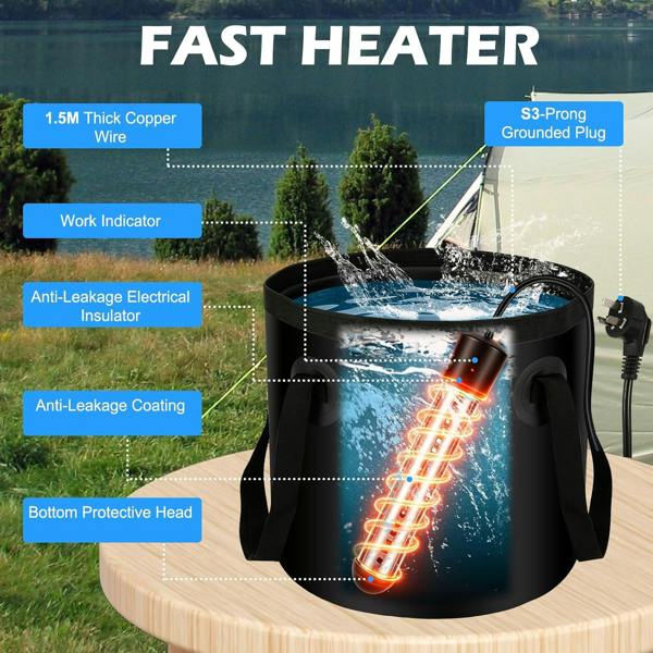 Leaper Portable Camping Shower with Heater
