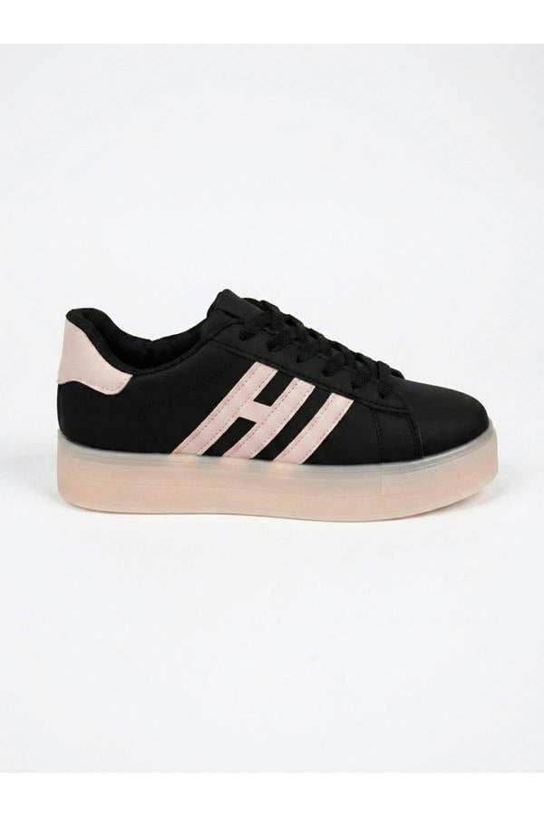 Ines Low Top Platform Sneakers | colour:BLACK