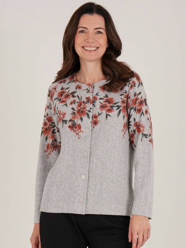 TIGI-Wear Button Up Printed Cardi