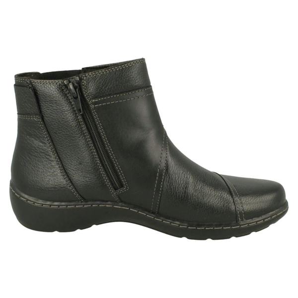 Clarks Ladies Clarks Strap Detailed Ankle Boots Cora Tropic