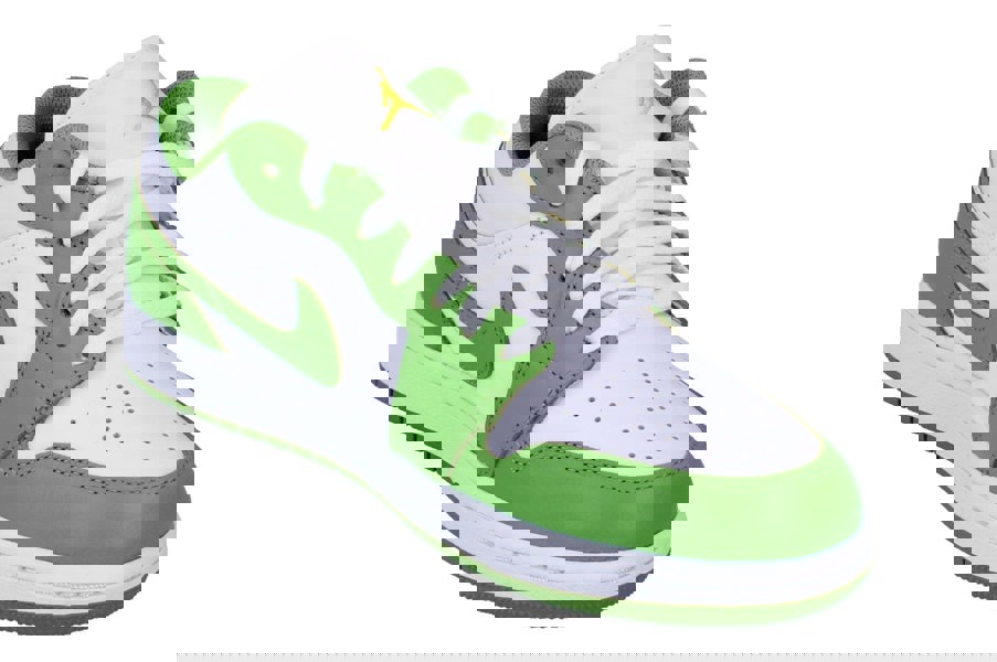 Nike Air Jordan 1 Low SE Mens Basketball Trainers Hf4823  100 - White Chlorophyll Lightening 100 - Photo 3