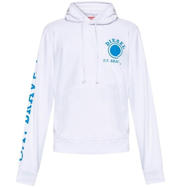 Diesel Dot Logo White Hoodie M