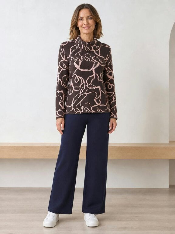 TIGI Sqiggle Jacquard Cowl Neck