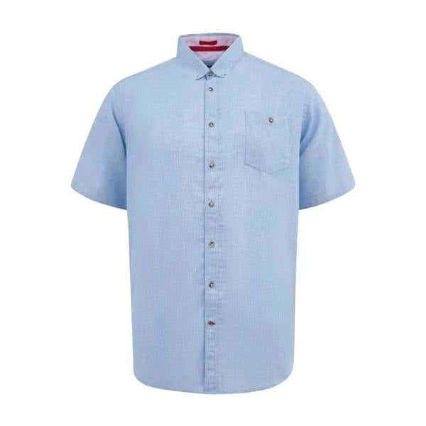 Duke Mens Clarke D555 Linen Kingsize Shirt - Blue - 