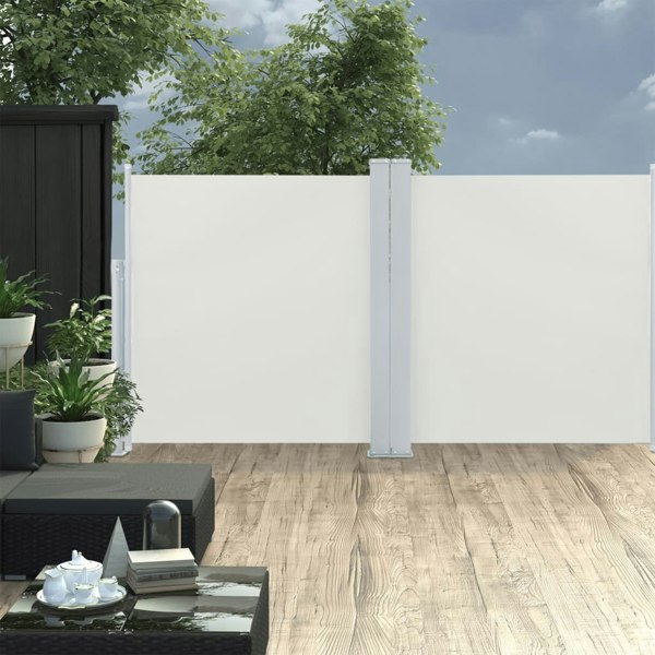 Berkfield Retractable Side Awning Cream 100x600 cm