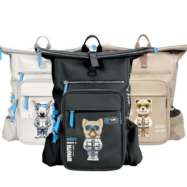 Nimmy Friends Glasses Cool Cat Laptop Backpack Black - N-KM-DNBB-01