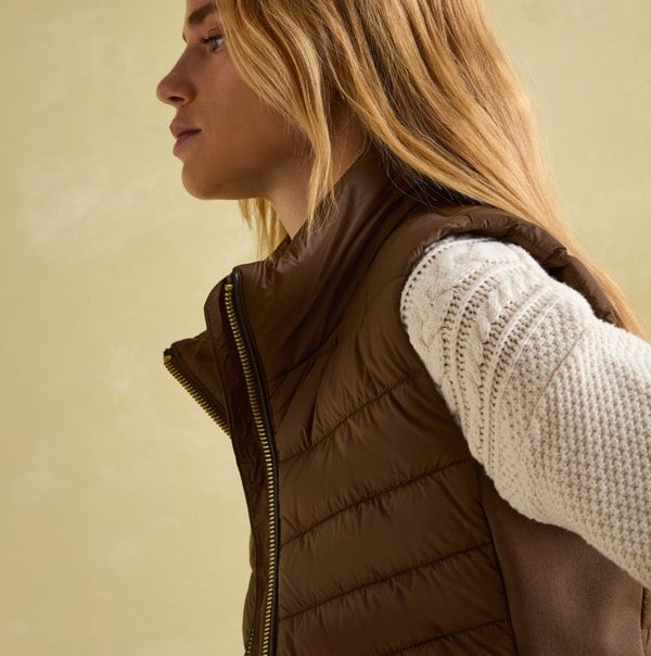 Joules BECKLEY Womens Gilet Chestnut