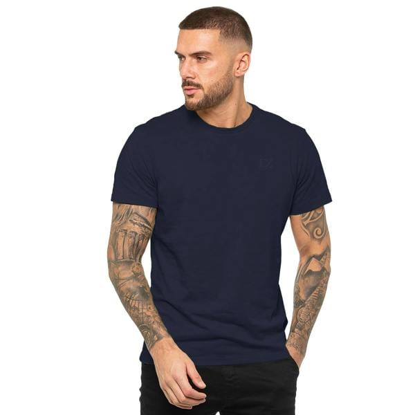 Enzo Mens Crew Neck T-Shirt - Navy