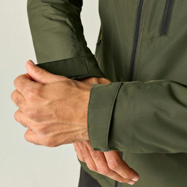 Regatta Mens Allston Waterproof Jacket - Dark Khaki/Wood Brown - 