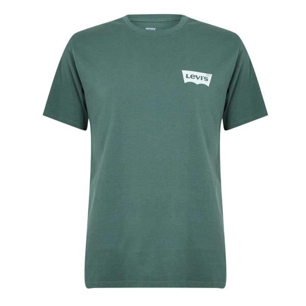 Levis Mens Logo Cotton Regular T-Shirt - Dark Forest - 