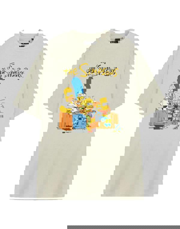 The Simpsons Mens Beige Couch Short Sleeved T-Shirt