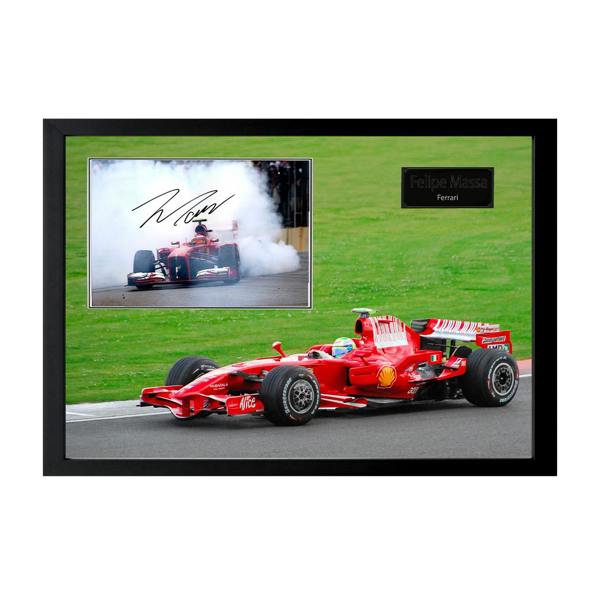 Felipe Massa Signed 12x8 Ferrari Image Cut Frame (ACG Cert)