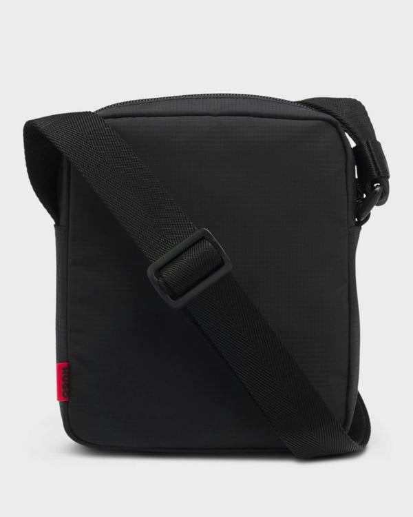 HUGO Everett Mens Crossbody Bag with Contrast Logo  - Black 001