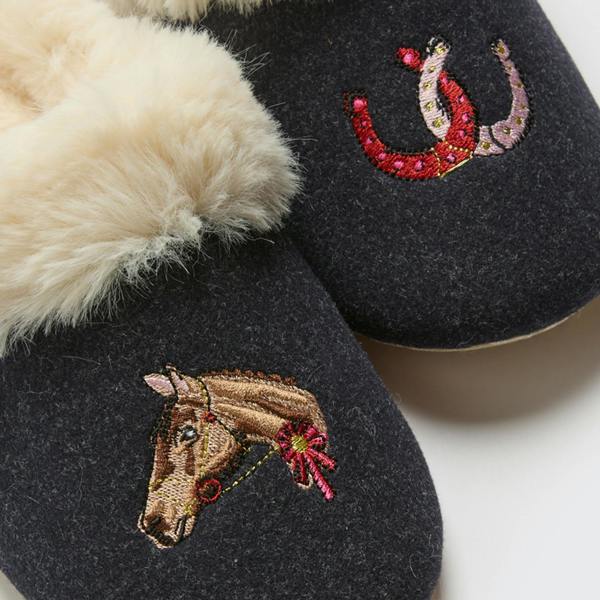 Joules SLIPPET LUXE Horse Mules   in  Navy