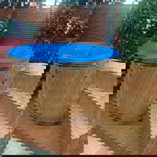 Large 200cm Wood Fired Hot Tub, External Heater, Fibreglass Liner.