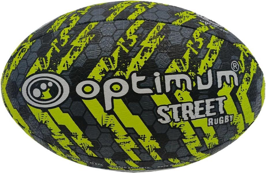 Street Rugby Ball – Black/Yellow, Midi - Optimum