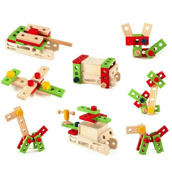 HYGRAD BUILT TO SURVIVE Junior Wooden Tool Set Toy Kids Carpenter Pretend Role Play Tools Gift Playset