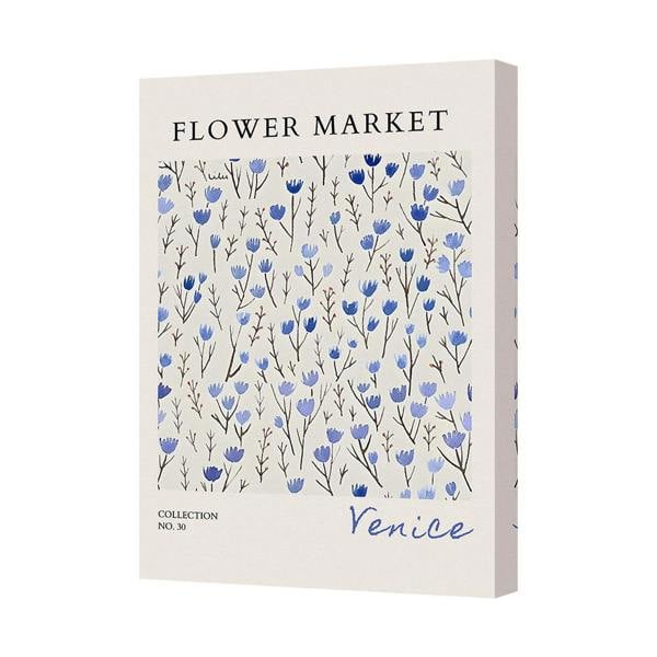 Benjamin Tate Design Flower Market Canvas Art Print Venice Collection No 30 Handmade In UK