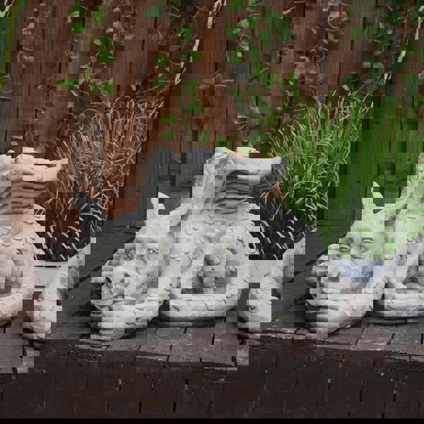 Pair of Large Sleepy Dragons Garden Statuary