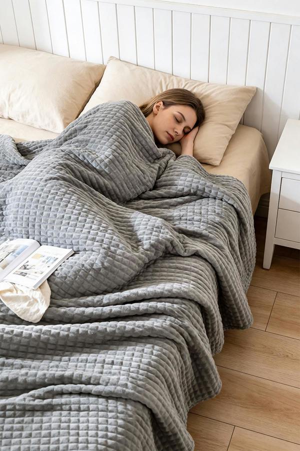 Living and Home Reversible Skin-Friendly Throw Blanket