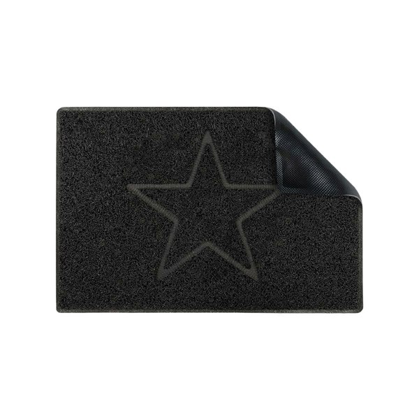 Oseasons Star Medium Embossed Doormat in Black