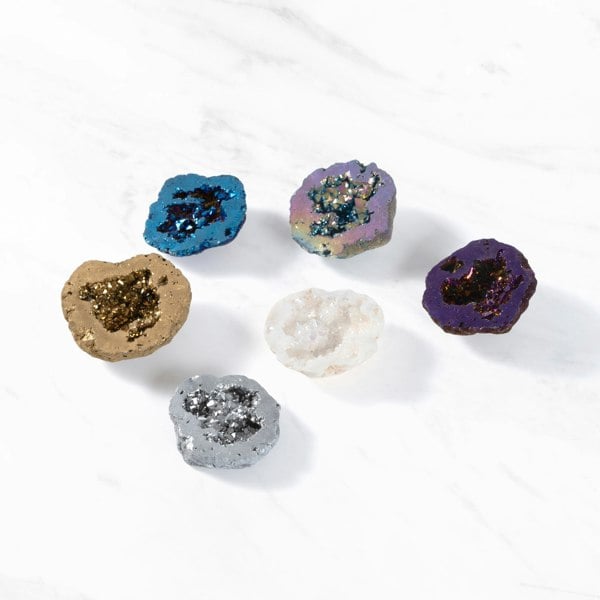 Myga Aura Geode Quartz Crystals - Singles