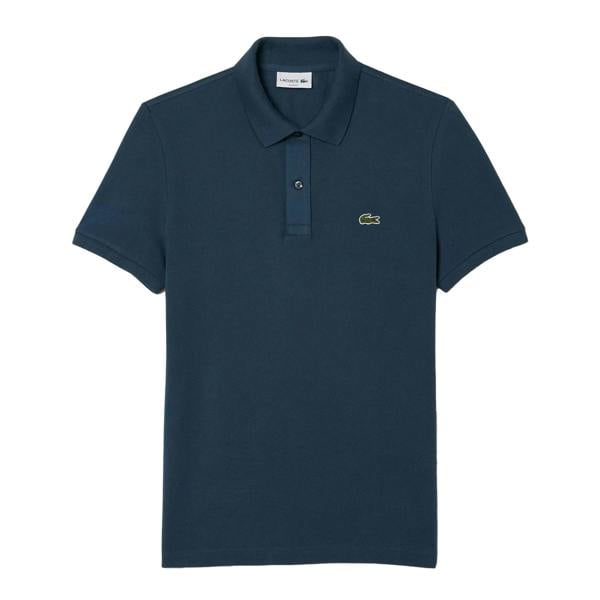 Lacoste Mens L.12.12 Pique Slim Polo Shirt - Petrol Blue - 