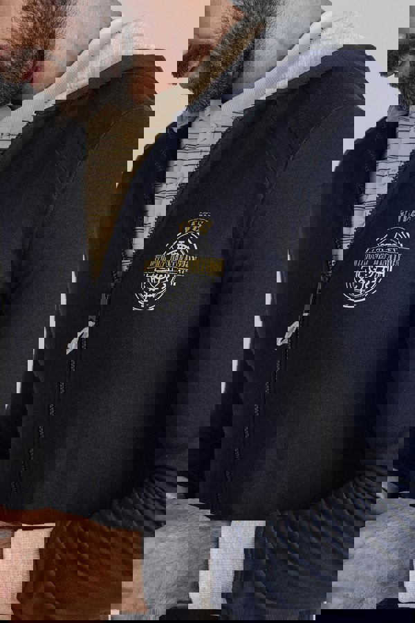 ENORSIA Men's Full Zip Contrast Hoodie