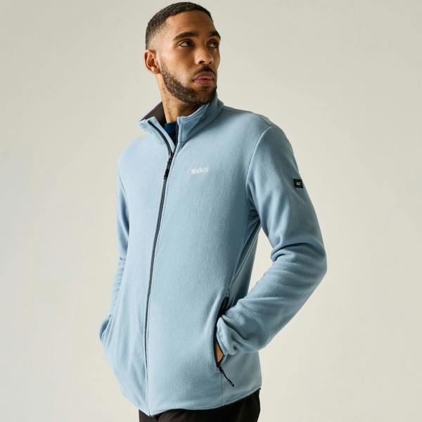 Regatta Mens Harrow Full Zip Fleece Jacket - Dusky Blue - 