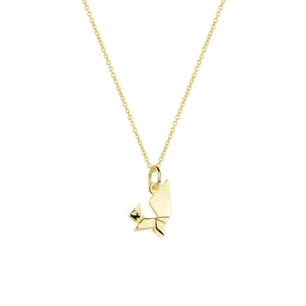 Spero London Sterling Silver Origami Squirrel Necklace