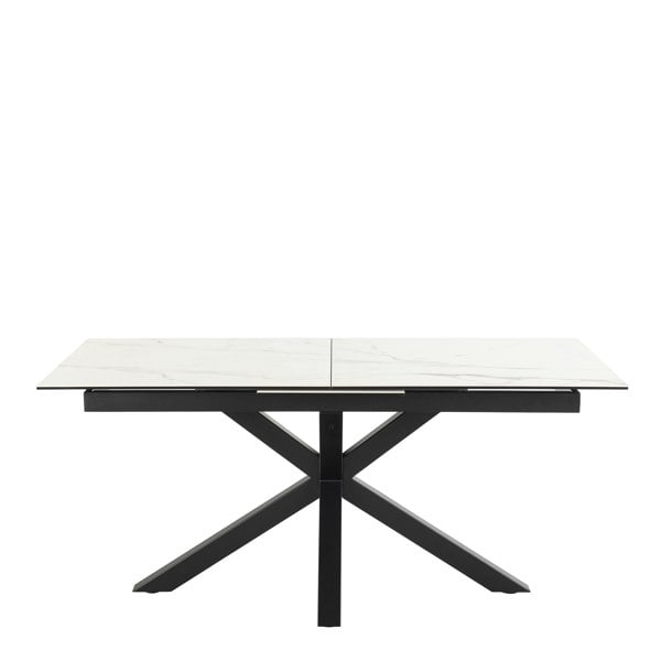 Furniture To Go Heaven Extendable Dining Table with Ceramic White Top 168cm