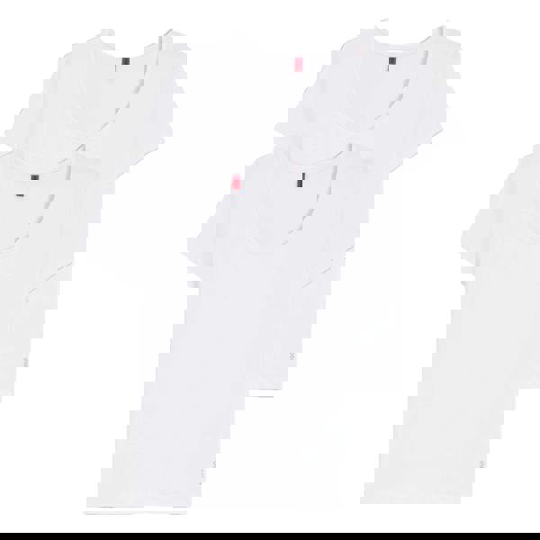 Hugo Womens/Ladies Plain Stretch T-Shirt (Pack of 2) - White - 