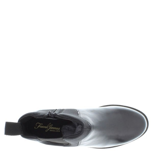 Frank James Epsom Boys Leather Neoprene Zip Up Chelsea Boots