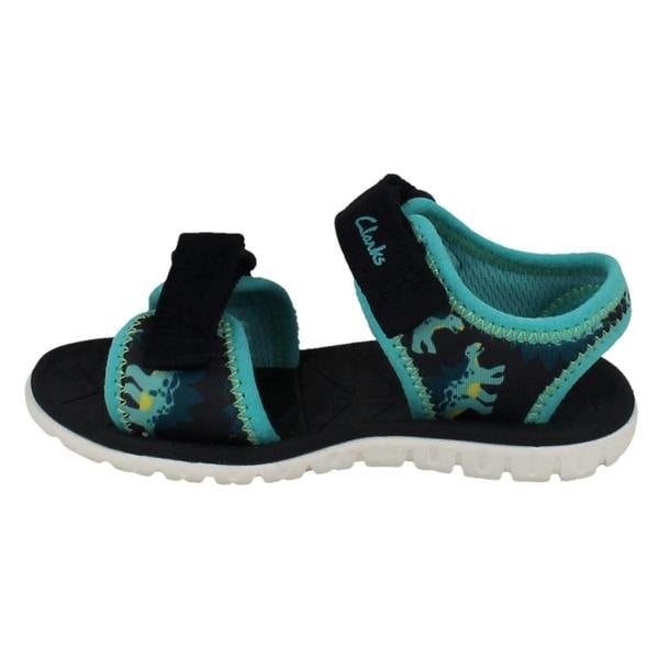 Clarks Kids Clarks Pattern Detailed Adjustable Sandals - Surfing Tide T