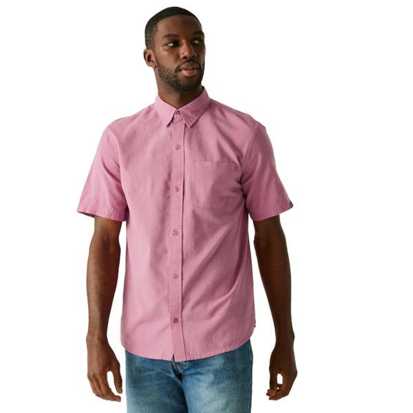 Regatta Mens Loran Short-Sleeved Shirt - Lilas - 