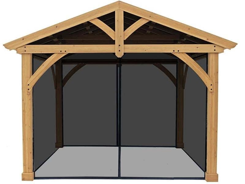 Avery Pavilion 12ft x 10ft (3.7m x 3m) With FREE Phifer Mesh Curtains Backyard Bliss 7