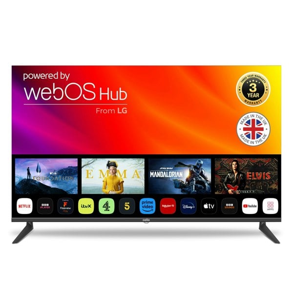 Cello  C43WS  LED 43" Smart TV with Built in Smart Ultrafast WebOS, Freeview . Made in the UK with 3 year Warranty