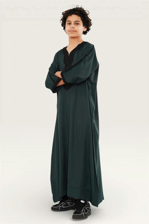 Infinity Leather Kid's Boys Moroccan Thobe Jubba Robe Eid Djellaba Gandoura - K-HM62