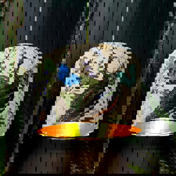 Love Frankie Parchment Mythical Plumes Velvet Lampshade With Gold Lining