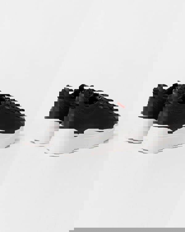 HUGO Blake Tenn Mens Leather Trainers with Branded Quarter - Black 001